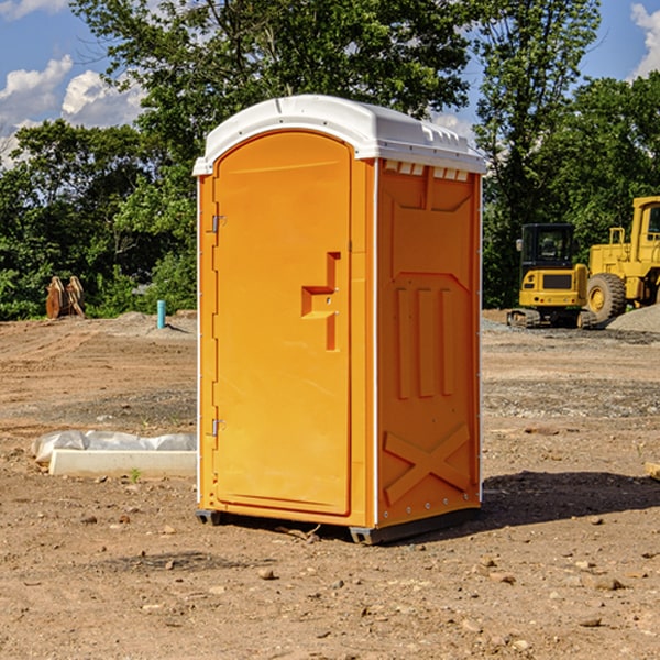 how often are the portable restrooms cleaned and serviced during a rental period in Conger MN